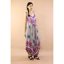 Load image into Gallery viewer, Vivid 2tone Mandala Womens Jumpsuit with Belt in Purple JP0097-020032-01