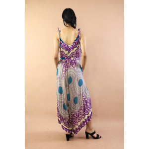 Vivid 2tone Mandala Womens Jumpsuit with Belt in Purple JP0097-020032-01