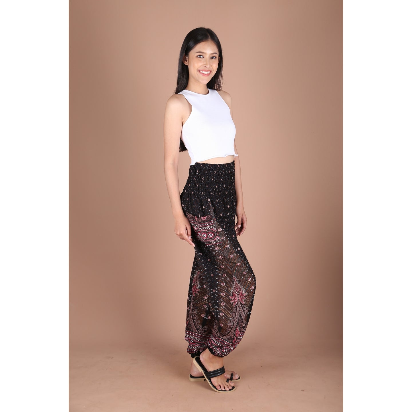 Peacock 7 Men/Women's Harem Pants in Balck White PP0004 020007 06