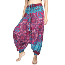 Load image into Gallery viewer, Clock nut  Unisex Aladdin drop crotch pants in Red PP0056 020067 06