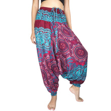 Load image into Gallery viewer, Clock nut  Unisex Aladdin drop crotch pants in Red PP0056 020067 06