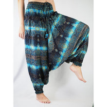 Load image into Gallery viewer, Paisley Buddha Unisex Aladdin drop crotch pants in Blue PP0056 020002 05