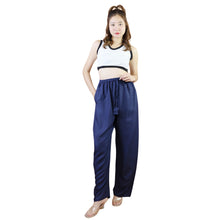 Load image into Gallery viewer, Solid Color Unisex Drawstring Wide Leg Pants in Royal Blue PP0216 020000 02