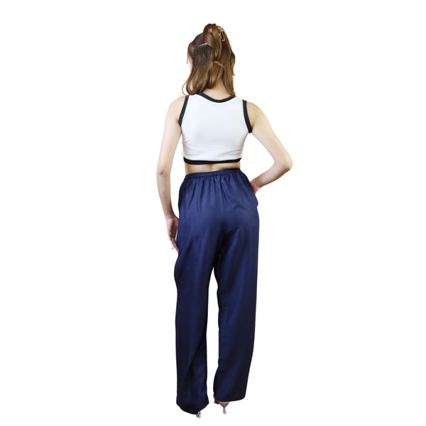 Solid Color Unisex Drawstring Wide Leg Pants in Royal Blue PP0216 020000 02