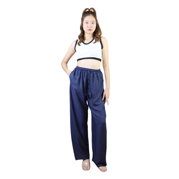 Solid Color Unisex Drawstring Wide Leg Pants in Royal Blue PP0216 020000 02