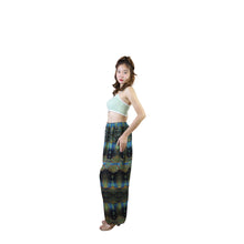 Load image into Gallery viewer, Paisley Buddha Unisex Drawstring Genie Pants in Blue PP0318 020002 05