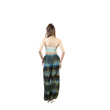 Load image into Gallery viewer, Paisley Buddha Unisex Drawstring Genie Pants in Blue PP0318 020002 05