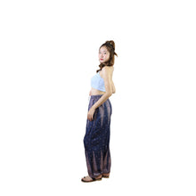 Load image into Gallery viewer, Peacock Feather Drawstring Genie Pants in Navy PP0318 020015 07