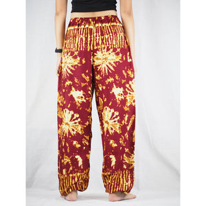 Tie dye Unisex Drawstring Genie Pants in Red PP0110 020055 02