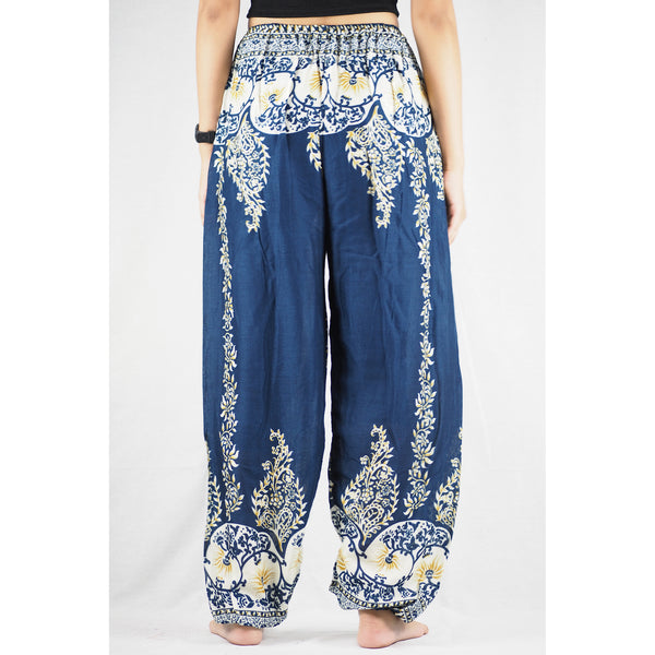 Flower chain Unisex Drawstring Genie Pants in Ocean Blue PP0110 020064 01