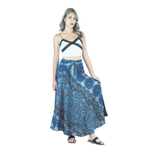 Load image into Gallery viewer, Daffodils Mandala Women&#39;s Bohemian Skirt in Black SK0033 020265 01