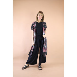 Large Sunflower 128  Women's Kimono in Black JK0030 020128 03