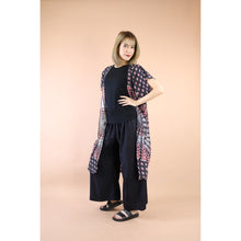 Load image into Gallery viewer, Large Sunflower 128  Women&#39;s Kimono in Black JK0030 020128 03