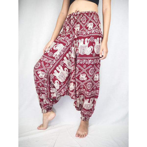 Imperial Elephant Unisex Aladdin drop crotch pants in Red PP0056 020005 04