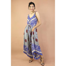 Load image into Gallery viewer, Vivid 2Tone Mandala Women&#39;s Jumpsuit with Belt in Navy JP0097 020032 04