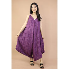 Load image into Gallery viewer, Folk Mandala Women&#39;s Jumpsuit with Belt in Purple JP0097 020352 01