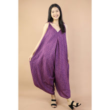 Load image into Gallery viewer, Folk Mandala Women&#39;s Jumpsuit with Belt in Purple JP0097 020352 01