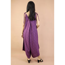 Load image into Gallery viewer, Folk Mandala Women&#39;s Jumpsuit with Belt in Purple JP0097 020352 01