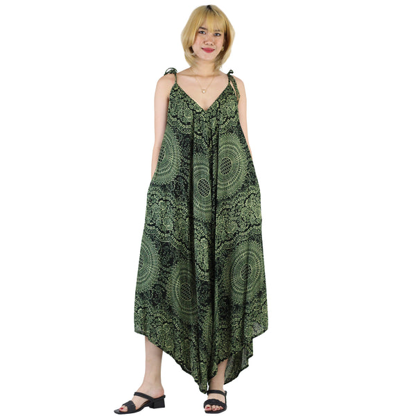 Monotone Mandala Women's Jumpsuit in Green JP0069 020031 04