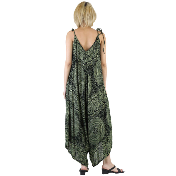 Monotone Mandala Women's Jumpsuit in Green JP0069 020031 04