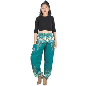 Flower chain 167 women harem pants in Green PP0004 020167 07