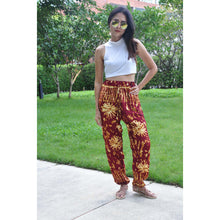 Load image into Gallery viewer, Tie dye Unisex Drawstring Genie Pants in Red PP0110 020055 02