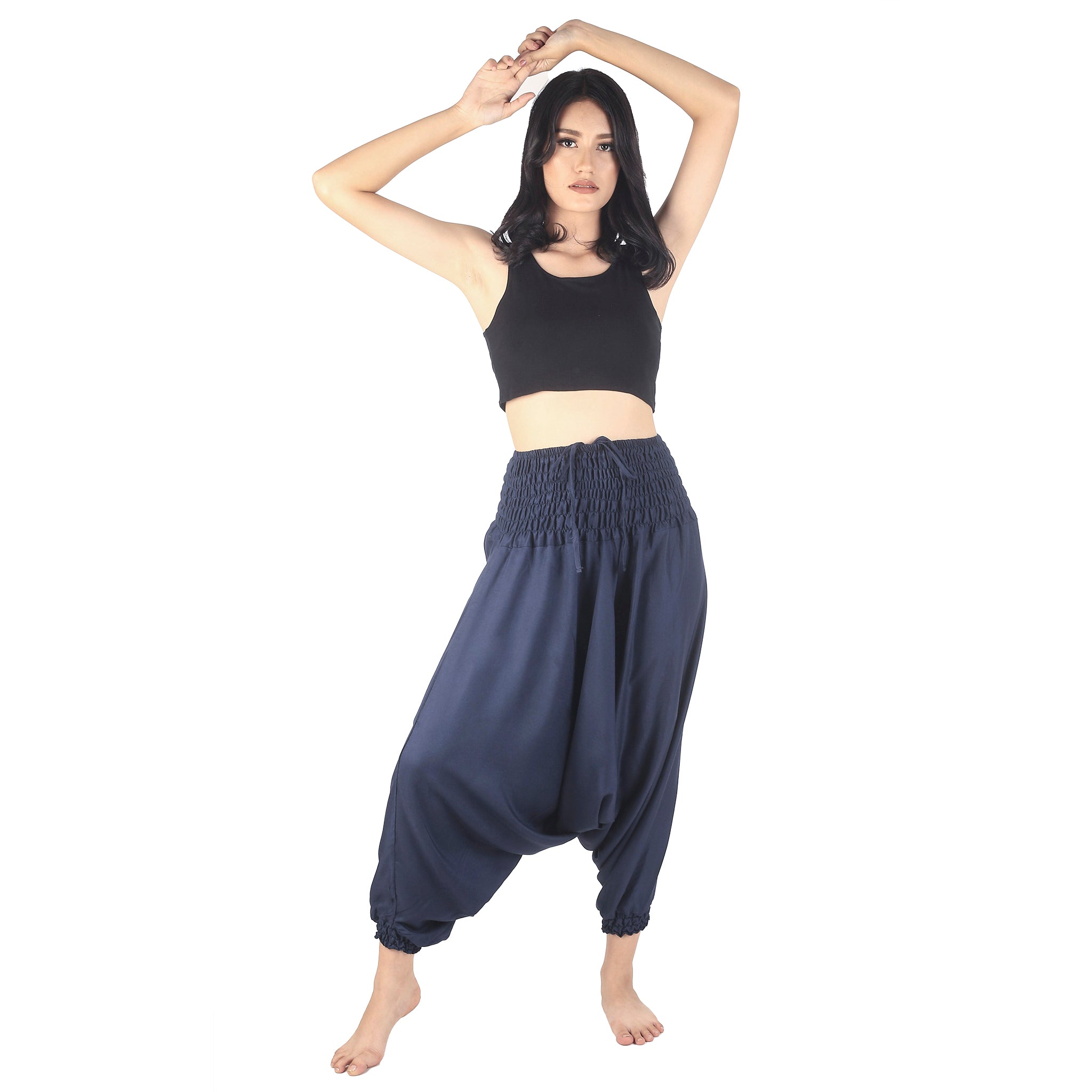 Drop Pants Color Unisex 02000 Solid Crotch PP0056 Aladdin Navy Blue in