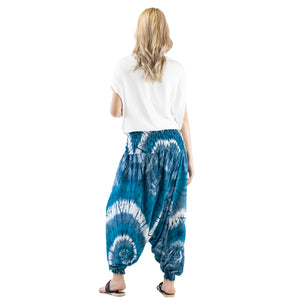 Tie Dye Aladdin Drop Crotch Pants in Green PP0056 020244 02