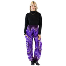 Load image into Gallery viewer, Black sweater and tie dye purple color harem pantc